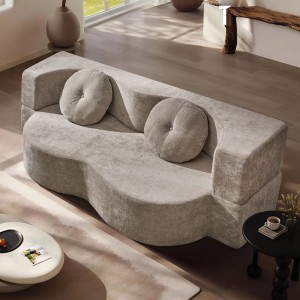 Canapea 3 locuri , Extensibila, cu Susținere Ergonomică Ring HD Foam, Catifea, Gri