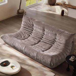 Canapea 3 locuri cu Susținere Ergonomică Nobile HD Foam, Catifea, Bej