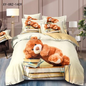 Lenjerie de Pat Dublu, Finet, 6 piese, Imprimeu 3D Digital Realist, Exact ca in Poza – Culori Durabile, Vopsea Skin-Friendly si intretinere Usoara, Bej, ursuleț cu carti Lenjerie de Pat Dublu, Finet, 6 piese, Imprimeu 3D Digital Realist, Exact ca in Poza – Culori Durabile, Vopsea Skin-Friendly si intretinere Usoara, Bej, ursuleț cu carti