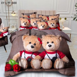 Lenjerie de Pat Dublu, Finet, 6 piese, Imprimeu 3D Digital Realist, Exact ca in Poza – Culori Durabile, Vopsea Skin-Friendly si intretinere Usoara, Maro, ursuleti îndrăgostiți cu trandafiri Lenjerie de Pat Dublu, Finet, 6 piese, Imprimeu 3D Digital Realist, Exact ca in Poza – Culori Durabile, Vopsea Skin-Friendly si intretinere Usoara, Maro, ursuleti îndrăgostiți cu trandafiri