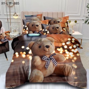 Lenjerie de Pat Dublu, Finet, 6 piese, Imprimeu 3D Digital Realist, Exact ca in Poza – Culori Durabile, Vopsea Skin-Friendly si intretinere Usoara, Multicolor, ursuleți si luminite Lenjerie de Pat Dublu, Finet, 6 piese, Imprimeu 3D Digital Realist, Exact ca in Poza – Culori Durabile, Vopsea Skin-Friendly si intretinere Usoara, Multicolor, ursuleți si luminite