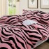 Lenjerie pat dublu, Super Pufoasa COCOLINO Sherpa, cu ELASTIC, 4 piese, Roz, Zebra Print [3]