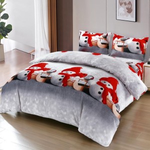Lenjerie pat dublu, Super Pufoasa COCOLINO, cu ELASTIC, 4 piese, Gri, Oameni de Zapada Lenjerie pat dublu, Super Pufoasa COCOLINO, cu ELASTIC, 4 piese, Gri, Oameni de Zapada