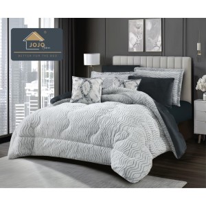 Lenjerie de pat cu Pilota Inclusa, Jojo Home, Cearceaf cu Elastic, 6 Piese, Blană de Iepure Artificială si Catifea, Gri Lenjerie de pat cu Pilota Inclusa, Jojo Home, Cearceaf cu Elastic, 6 Piese, Blană de Iepure Artificială si Catifea, Gri