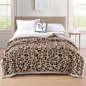 Pătură Cocolino Groasa, cu Fermoar, cu Blăniță Sherpa Gri, 200x230 cm, Leopard, Bej Pătură Cocolino Groasa, cu Fermoar, cu Blăniță Sherpa Gri, 200x230 cm, Leopard, Bej
