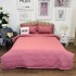 Lenjerie HoReCa, pat dublu, tip Damasc Finetat Deluxe cu Elastic, 4 piese, Roz ars [2]