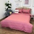 Lenjerie HoReCa, pat dublu, tip Damasc Finetat Deluxe cu Elastic, 4 piese, Roz ars [4]