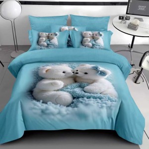 Lenjerie pat dublu, FINET, 6 piese, IDENTICA CU POZA, Albastru, Bleu, ursuleti Lenjerie pat dublu, FINET, 6 piese, IDENTICA CU POZA, Albastru, Bleu, ursuleti