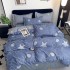 Lenjerie pat dublu, Finet, 6 piese, Albastru, stelute [2]