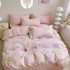Lenjerie pat dublu, Finet, 6 piese, Roz, ursuleti [2]