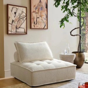 Fotoliu cu Susținere Ergonomică Simplicity, Ivoire