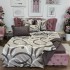 Lenjerie pat dublu, Finet, 6 piese, Maro, inimioare [7]