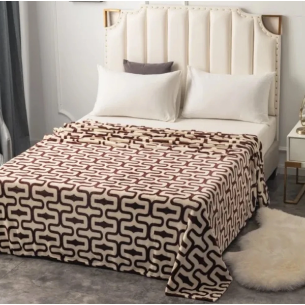 Patura pufoasa cocolino 200x230cm, 240g/mp, Bej, Model Clasic [1]