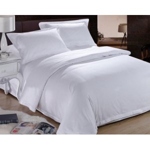 Lenjerie pat dublu, Finet, 4 piese, Alb, Uni