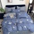 Lenjerie pat dublu cu ELASTIC, Finet, 6 piese, Albastru, stelute [5]
