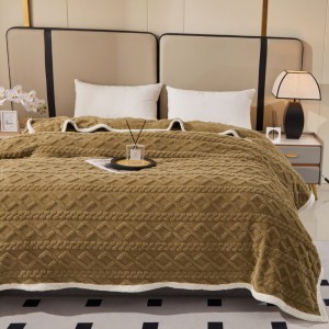 Pătură Premium, 200x230cm, CoCoLiNo, Grofată, cu Model 3D Tip Tricotaj și Bordură din Blăniță Contrastantă – Eleganță și Căldură Absolută, Bej Maroniu Pătură Premium, 200x230cm, CoCoLiNo, Grofată, cu Model 3D Tip Tricotaj și Bordură din Blăniță Contrastantă – Eleganță și Căldură Absolută, Bej Maroniu