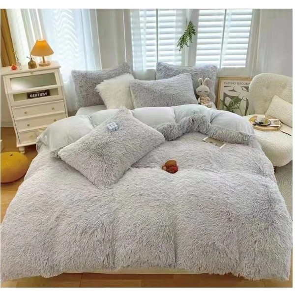 Pilota Cocolino Fluffy cu blanita, 200x230cm, Gri [1]