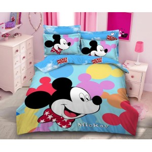 Lenjerie pat dublu,  FINET, 6 piese, IDENTICA CU POZA, Desene Animate