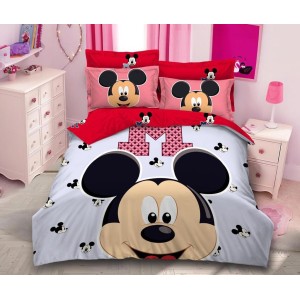 Lenjerie pat dublu,  FINET, 6 piese, IDENTICA CU POZA, Desene Animate