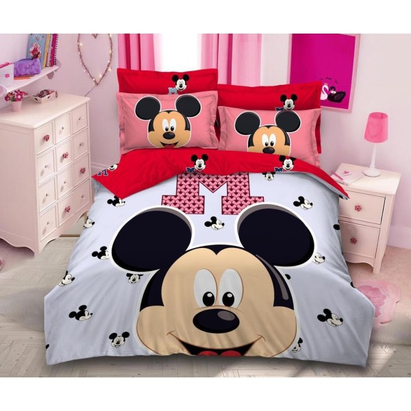 Lenjerie pat dublu,  FINET, 6 piese, IDENTICA CU POZA, Desene Animate [1]