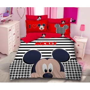 Lenjerie pat dublu,  FINET, 6 piese, IDENTICA CU POZA, Desene Animate