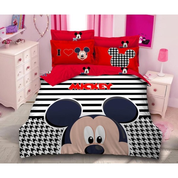 Lenjerie pat dublu,  FINET, 6 piese, IDENTICA CU POZA, Desene Animate [1]