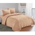 Cuvertura Matlasata, Pat Dublu, 230x250 cm, 3 Piese, Bumbac Satinat Superior, 2 Fete de Perna 50x70 cm, Piersica [4]