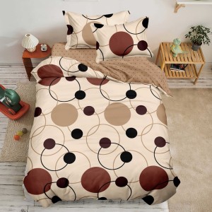 Lenjerie pat 1 PERSOANA, FINET, 4 piese, Maro, buline Lenjerie pat 1 PERSOANA, FINET, 4 piese, Maro, buline