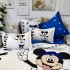 Lenjerie pat dublu, FINET, 6 piese, IDENTICA CU POZA,, Alb, Bleu, Mickey Mouse [6]