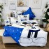 Lenjerie pat dublu, FINET, 6 piese, IDENTICA CU POZA,, Alb, Bleu, Mickey Mouse [4]