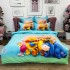 Lenjerie pat dublu, FINET, 6 piese, IDENTICA CU POZA, Bleu, Multicolor, Pooh Family [2]