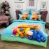 Lenjerie pat dublu, FINET, 6 piese, IDENTICA CU POZA, Bleu, Multicolor, Pooh Family [3]