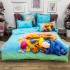 Lenjerie pat dublu, FINET, 6 piese, IDENTICA CU POZA, Bleu, Multicolor, Pooh Family [8]