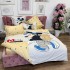Lenjerie pat dublu (140x200cm, 160x200cm, 180x200cm), FINET, 6 piese, IDENTICA CU POZA, Alb, Bej, Mickey Mouse [8]