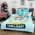 Lenjerie pat dublu, FINET, 6 piese, IDENTICA CU POZA, Bleu, Tom si Jerry [9]