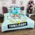 Lenjerie pat dublu, FINET, 6 piese, IDENTICA CU POZA, Bleu, Tom si Jerry [10]