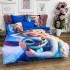 Lenjerie pat dublu, FINET, 6 piese, IDENTICA CU POZA, Albastru, Elsa si Stich [9]