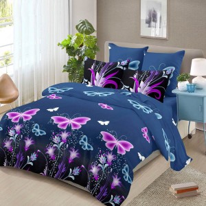 Lenjerie pat dublu, 4 piese, microfibra, Pucioasa Lenjerie pat dublu, 4 piese, microfibra, Pucioasa