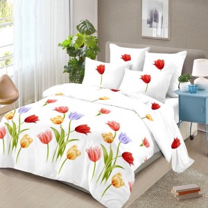 Lenjerie pat dublu, 4 piese, microfibra, Pucioasa Lenjerie pat dublu, 4 piese, microfibra, Pucioasa