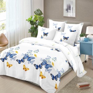 Lenjerie pat dublu, 4 piese, microfibra, Pucioasa Lenjerie pat dublu, 4 piese, microfibra, Pucioasa