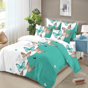 Lenjerie pat dublu, 4 piese, microfibra, Pucioasa Lenjerie pat dublu, 4 piese, microfibra, Pucioasa