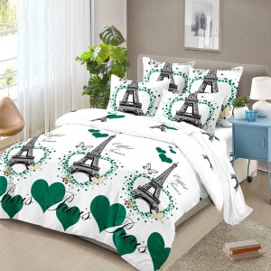 Lenjerie pat dublu, 4 piese, microfibra, Pucioasa Lenjerie pat dublu, 4 piese, microfibra, Pucioasa