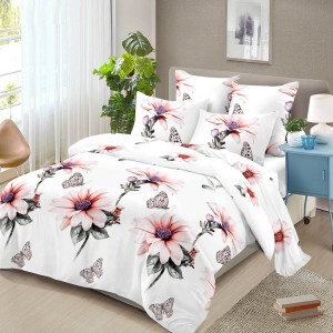 Lenjerie pat dublu, 4 piese, microfibra, Pucioasa Lenjerie pat dublu, 4 piese, microfibra, Pucioasa