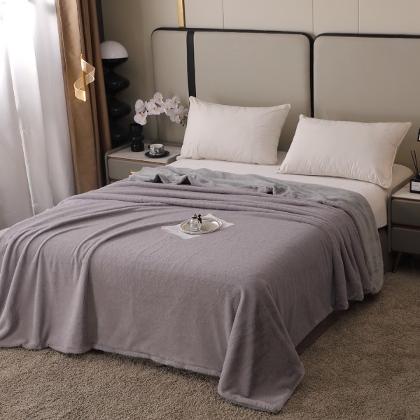Pătură Premium, 200x230cm, cu Blăniță Shorthair si Cocolino, cu Fermoar, Gri – Lux, Căldură & Versatilitate! [1]