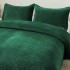Cuvertura pat dublu, 3 piese, Catifea Luxury Matlasata, 230x240cm, Verde Smarald [3]