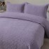 Cuvertura pat dublu, 3 piese, Catifea Luxury Matlasata, 230x240cm, Lavanda [3]