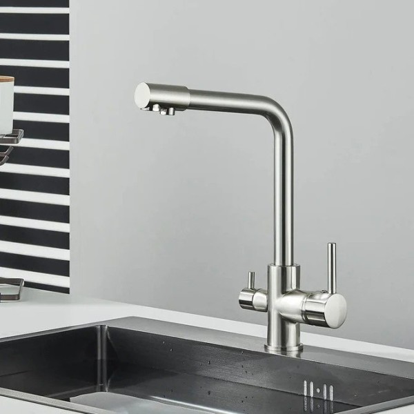 Robinet Bucătărie, ARGINTIU Nichelat, inclus robinet pentru apa filtrata, VST63 [1]