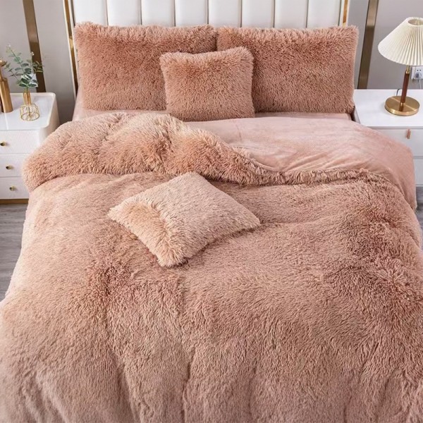 Lenjerie pat dublu, Super Pufoasa COCOLINO Fluffy, 6 piese, Cappuccino [1]