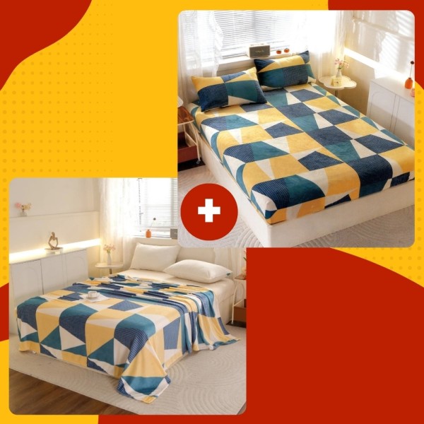 SET Cocolino cu Elastic, 4 piese, Multicolor, abstract [1]