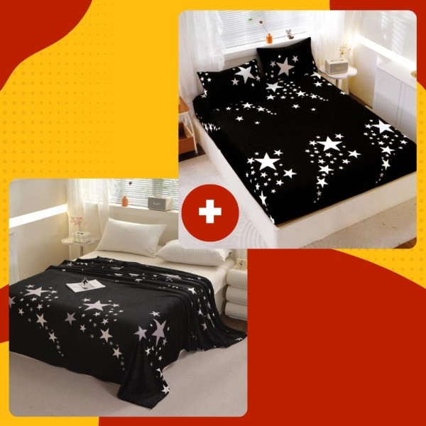 SET Cocolino cu Elastic, 4 piese, Negru, stelute [1]